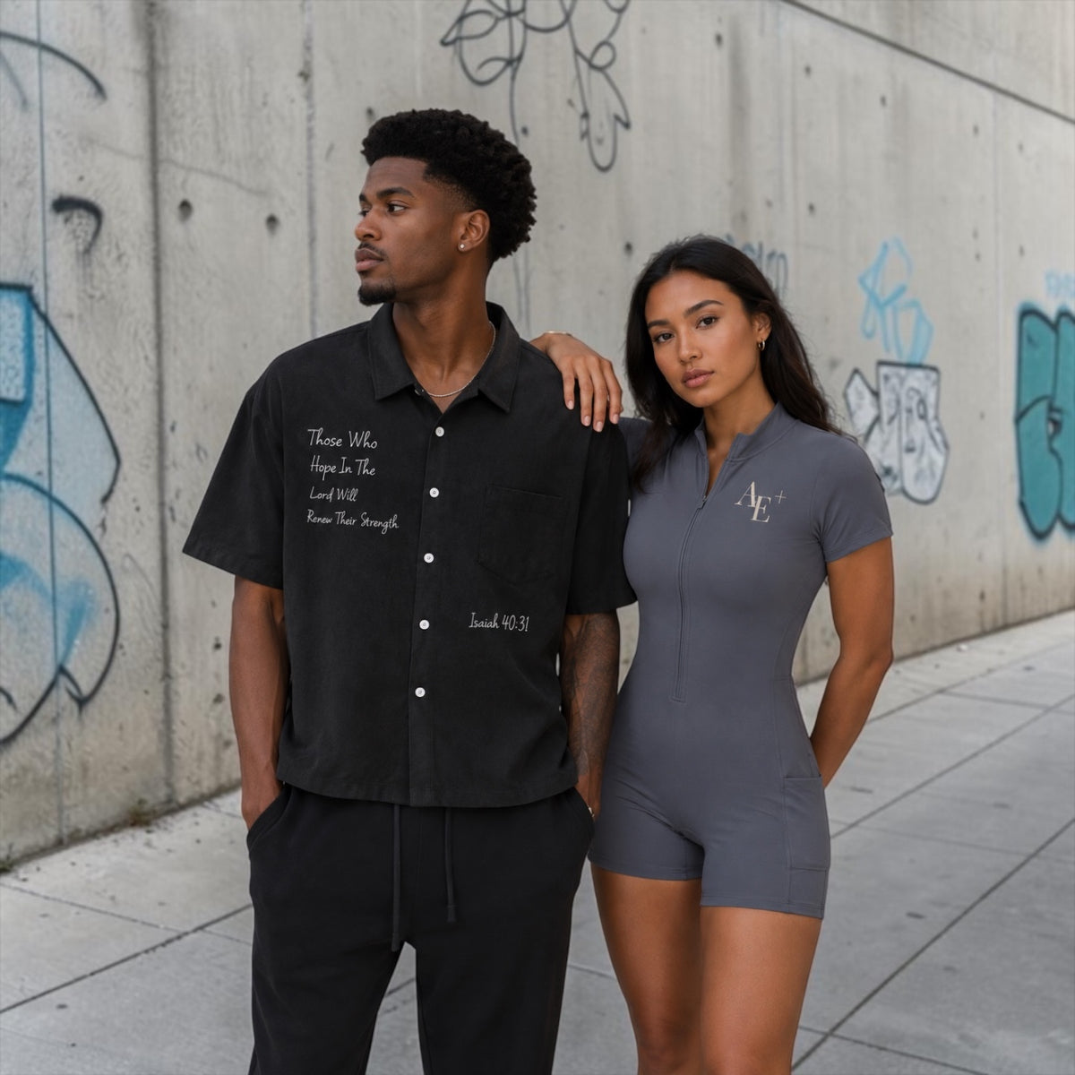 AE Women's Quarter-Zip Short Sleeve Romper